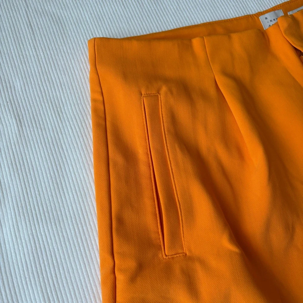 A New Day | Stretch Midi Shorts |  Glory Orange | Tailored | High Rise